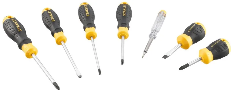 6-delig CUSHION GRIP™ Schroevendraaierset PH / SL / Spanningszoeker - STHT16166-0 fra Stanley – produktbillede