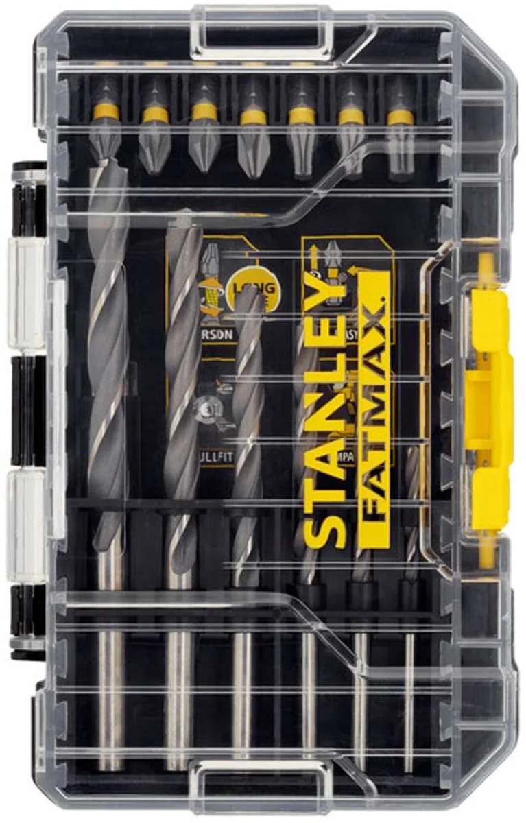 Accessoires - 19-delige ijzeren borenset en bits STA88554-XJ von Stanley – Produktbild