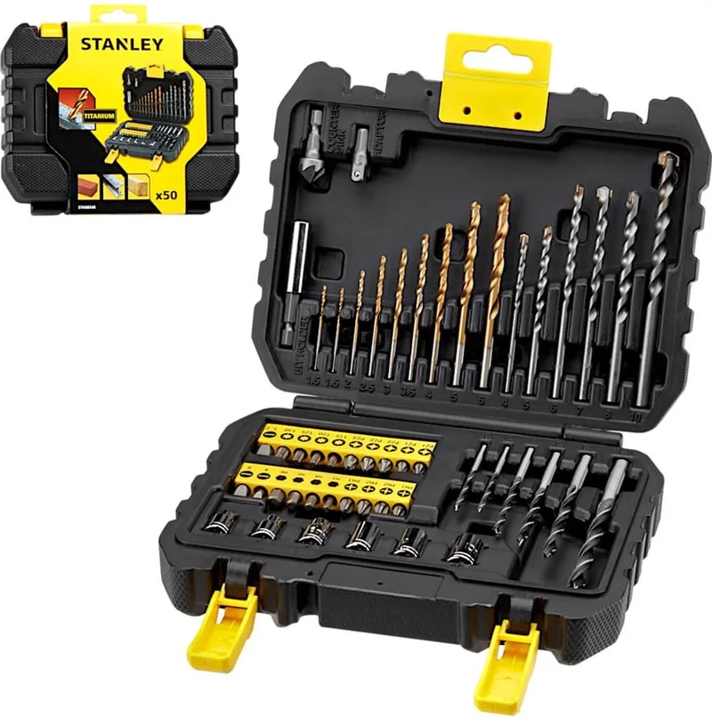 Accessoires - 50-delige borenset, schroefbits en doppen STA88546-XJ de Stanley – image du produit