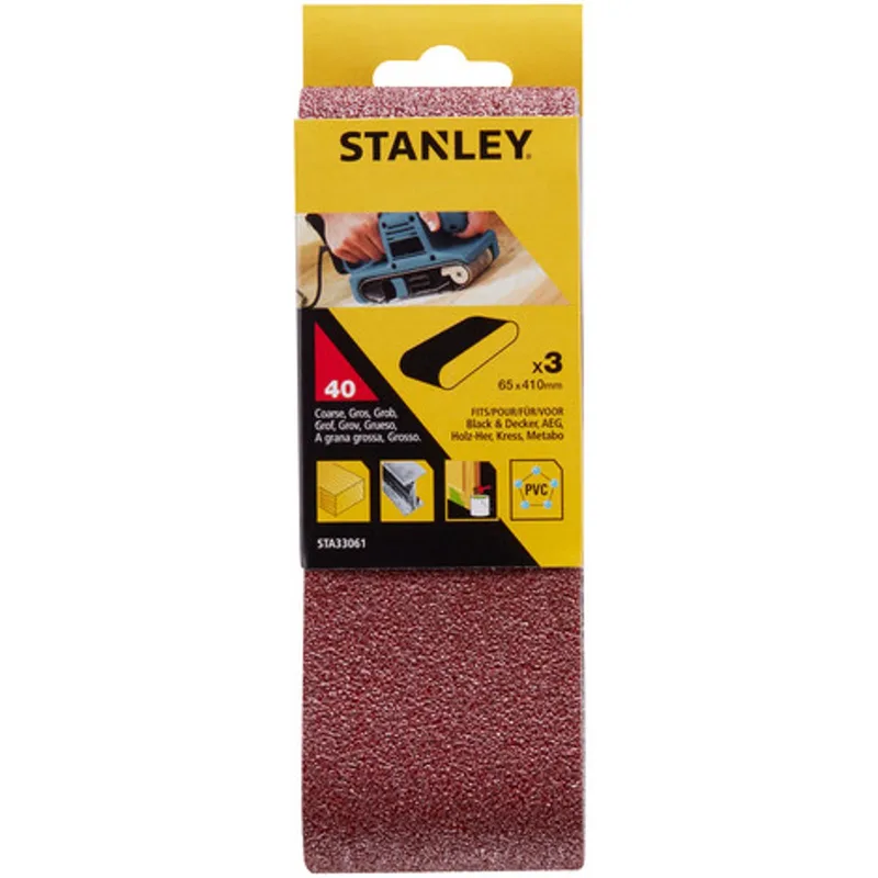 Accessoires - Schuurband P40, 65x410 mm, 3 stuks STA33061-XJ de Stanley – image du produit