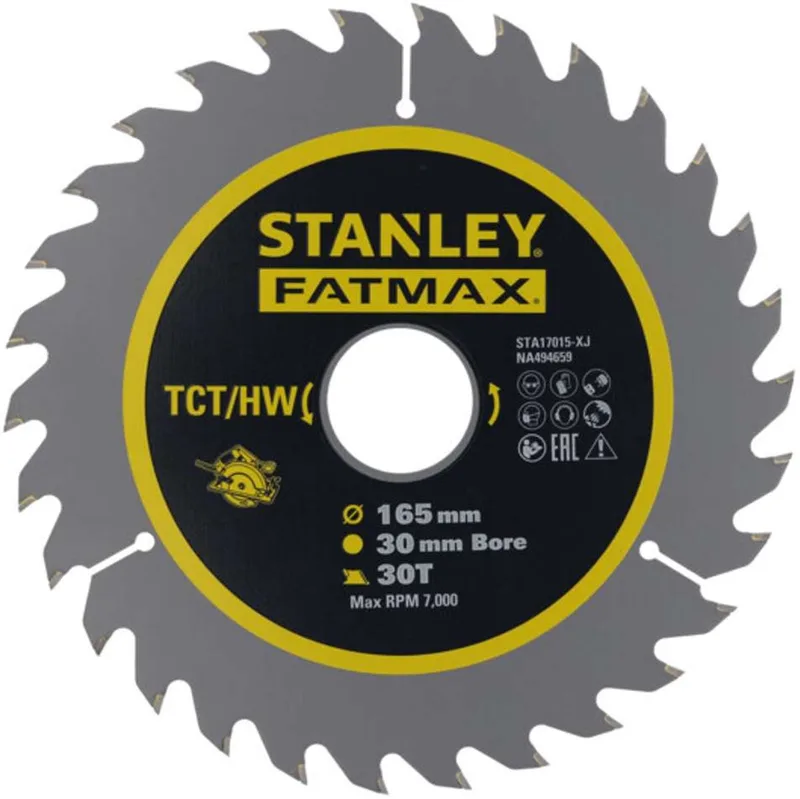 Accessoires - Zaagblad voor hout 165x30 mm, 30 tanden STA17015-XJ de Stanley – image du produit