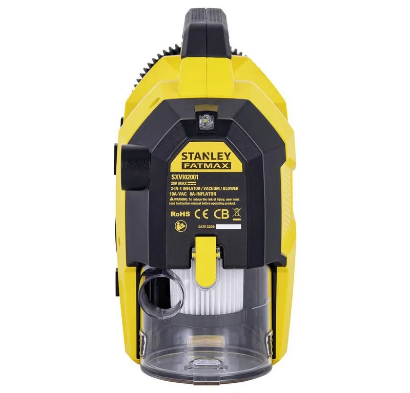 Akku-Handkompressor Akku-Kompressor 10 bar 12 V Adapter zum Betrieb per Kabel, Digitales von Stanley – Produktbild 4 von 5