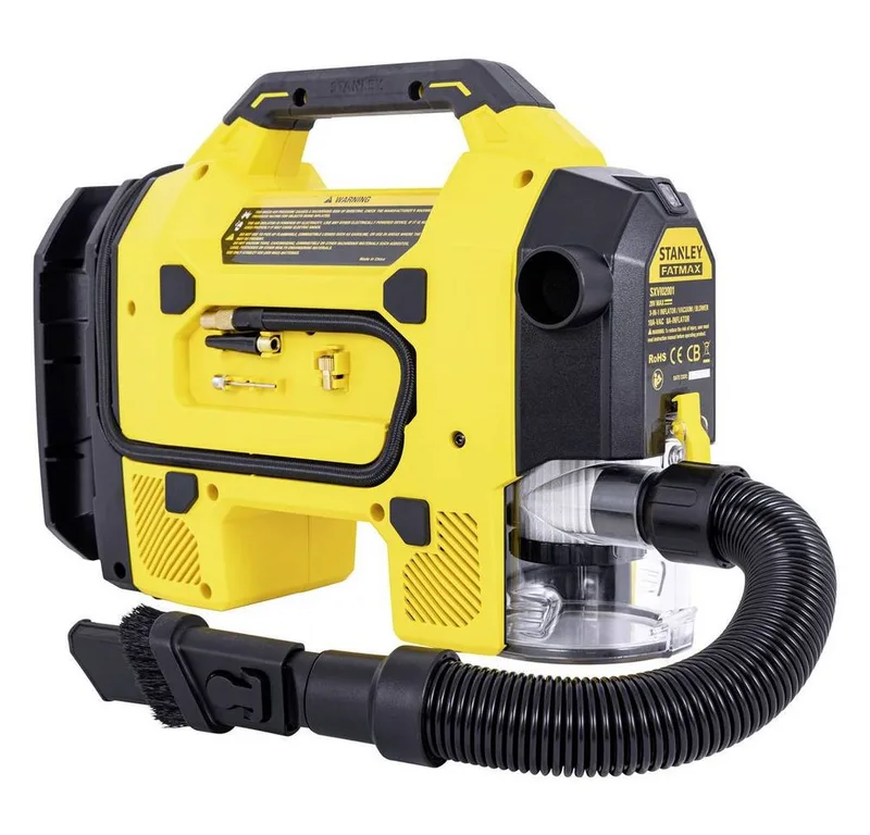 Akku-Handkompressor Akku-Kompressor 10 bar 12 V Adapter zum Betrieb per Kabel, Digitales von Stanley – Produktbild 3 von 5