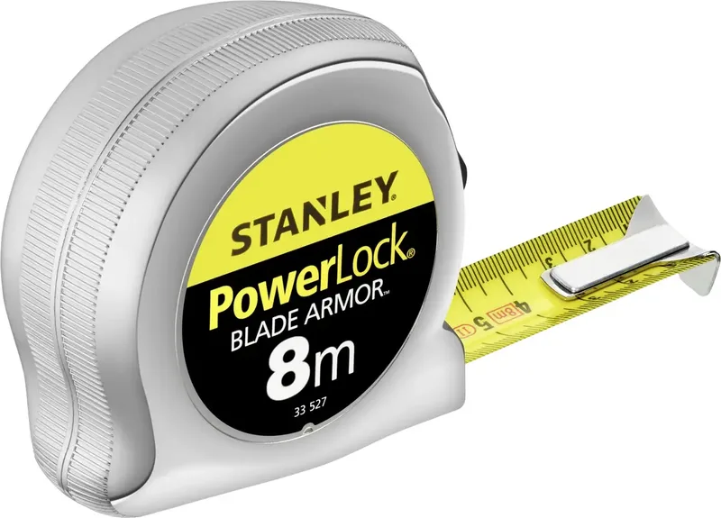 Bandmaß Micro Powerlock 0-33-527 Maßband Metall, Chrom von Stanley – Produktbild