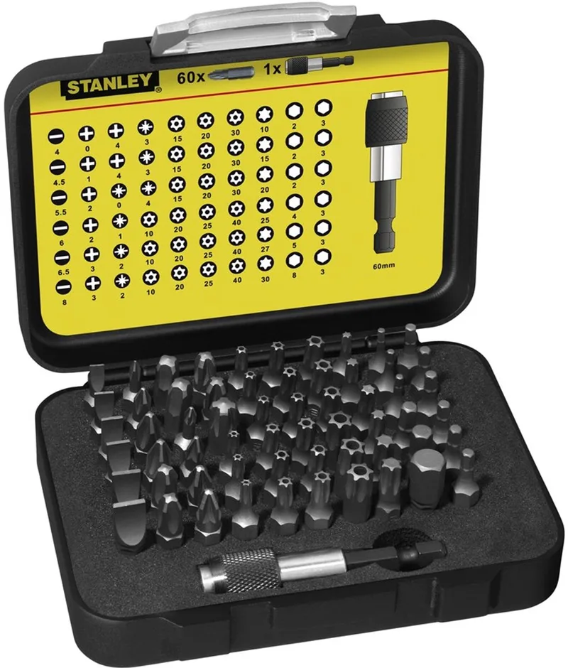Bitset Expert Pro 1/4" - Bithouder (61 delig) by Stanley, Yellow – product image