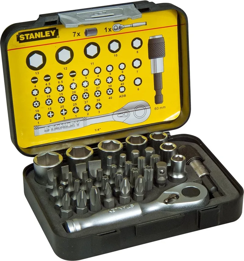 Bitset Expert Pro 1/4" - Ratelsleutel (40 delig) by Stanley, Grey – product image