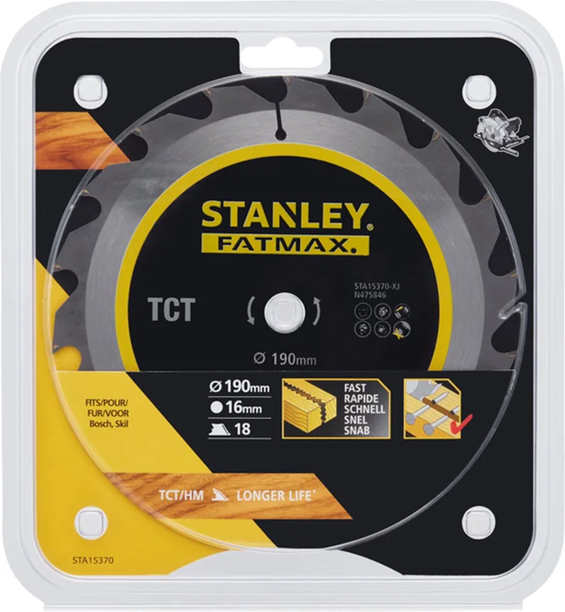 Cirkelzaagblad – 190×16mm – (18) – STA15370-XJ by Stanley – product image