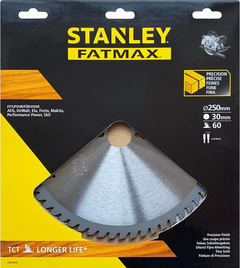 Cirkelzaagblad – 250×30mm – (60) – STA15610-XJ by Stanley – product image