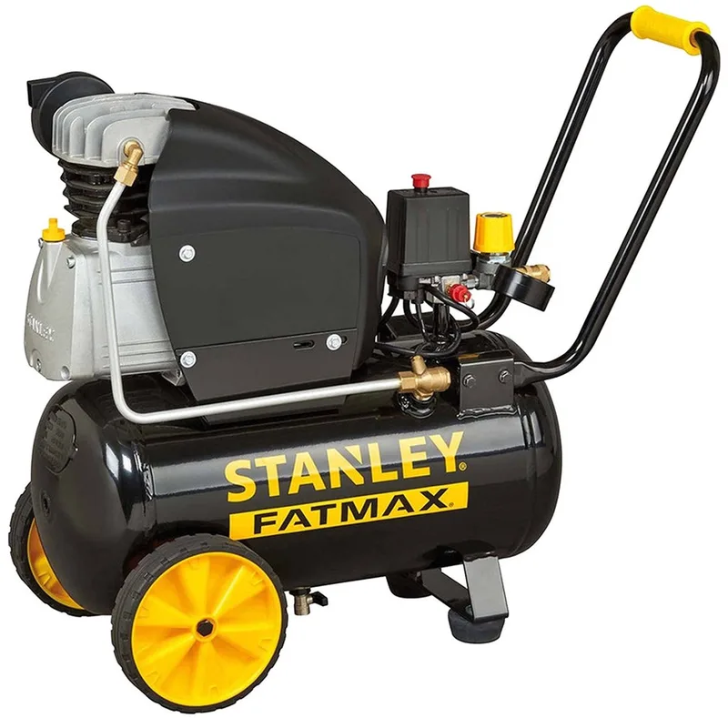 Compressor FMXCM0062E - Luchtcompressor 10Bar - 24L - 240L/Min - Geïntegreerd Anti-Slip Handvat - Zwart by Stanley, 251, 10, 24S – product image