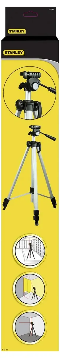 Dreibeinstativ 5/8 Zoll Arbeitshöhe=44 - 140 cm Wasserwaage de Stanley – image du produit 3 sur 3