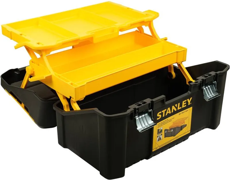Essentials Cantilever - Gereedschapskoffer - 19'' - 3-laags Systeem - Ergonomische Handvat by Stanley, Black, Yellow – product image