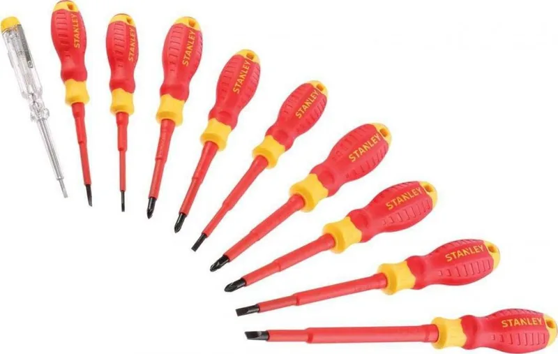 Geïsoleerde Schroevendraaierset - VDE - 10-delig - Veiligheid 1000V by Stanley, Red – product image
