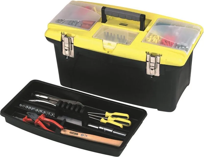 Gereedschapskist 19'' met Organizers - Merkloos by Stanley, Yellow – product image