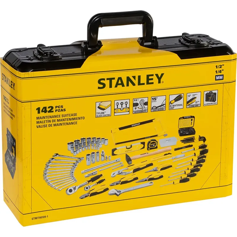 STANLEY Werkzeugset. 142-teilig von Stanley, Schwarz – Produktbild 2 von 6