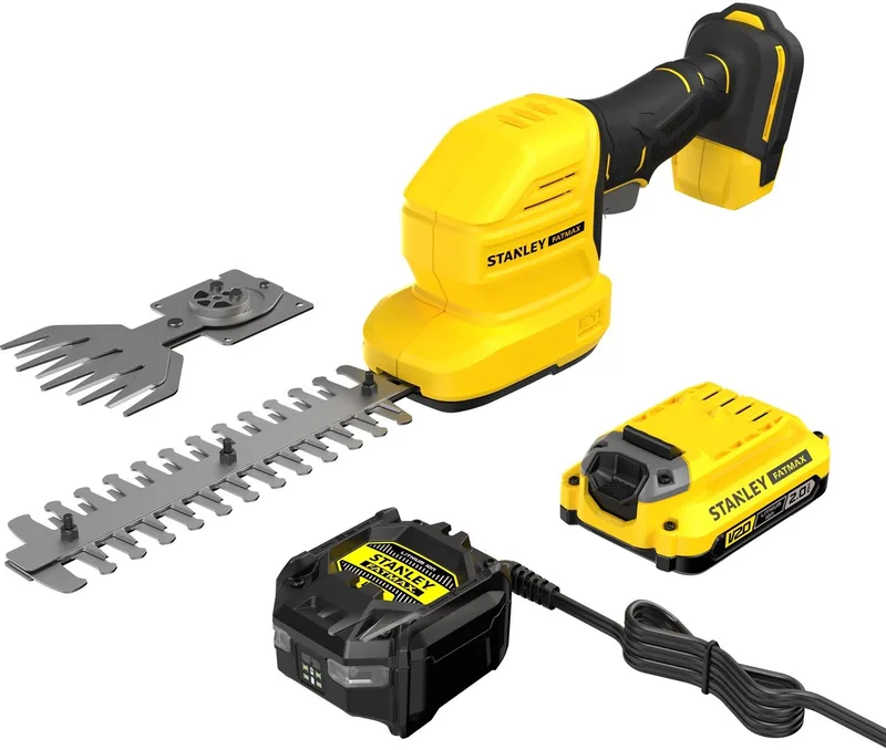 Gras- en struikschaar STANLEY Fatmax / V20 / 18V / 2.0Ah met verwisselbare bladen van Stanley – productafbeelding