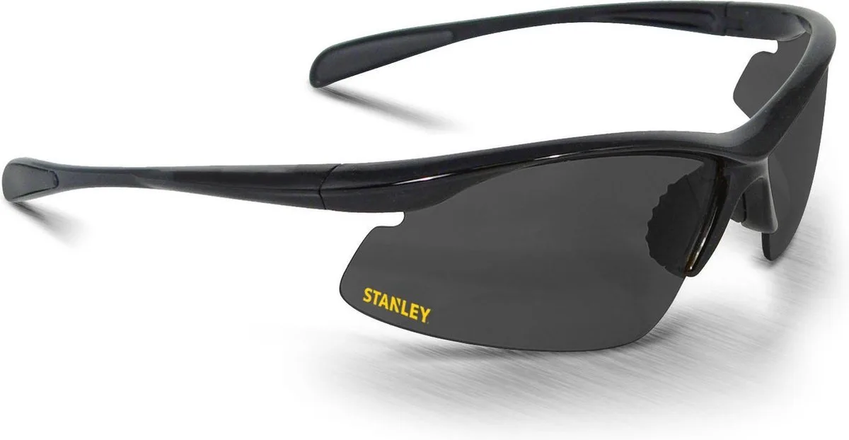 half montuur veiligheidsbril SY150 (smoke) van Stanley, Zwart – productafbeelding