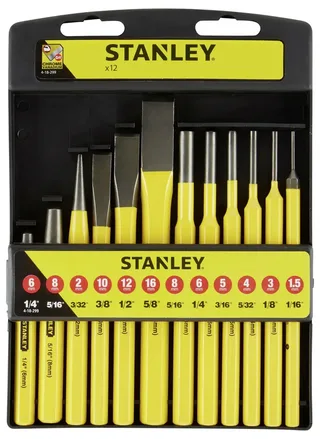 Koudbeitel- En Drevelset 12Dlg. - 4-18-299 by Stanley – product image 2 of 2