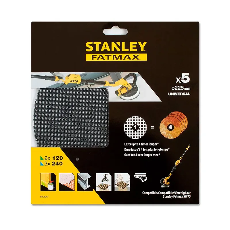 Model 19456 225mm Schuurpapier Vellen by Stanley – product image 2 of 2