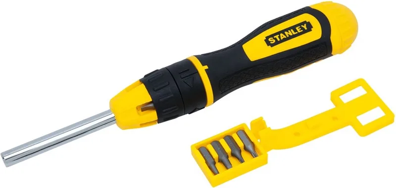 Multibit Schroevendraaier met Ratel by Stanley, Black, Chrome – product image 1 of 2