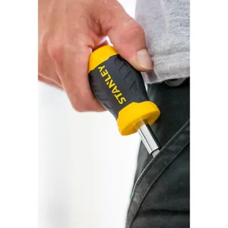 Multibit Stubby Schroevendraaier van Stanley, Zwart, Geel – productafbeelding 6 van 6