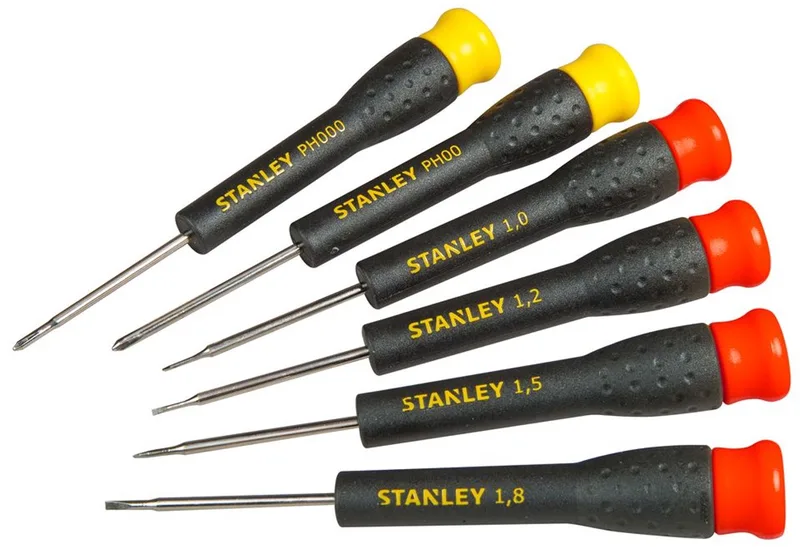 Precisie Schroevendraaierset (Parallel 1-1.8 & PH) 6-delig by Stanley, Yellow – product image