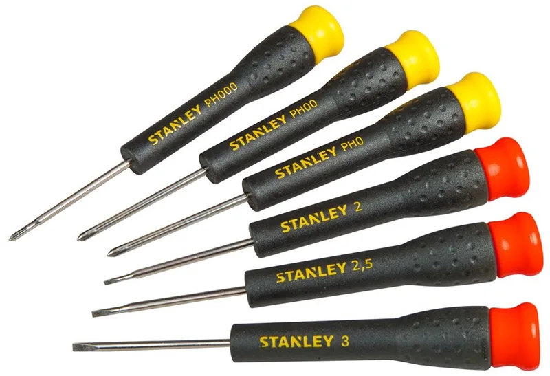 Precisie Schroevendraaierset (Parallel 2-3 & PH) 6-delig de Stanley, Jaune – image du produit