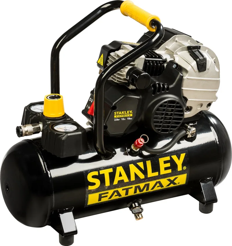 Professionele Compressor - Met Smering - Horizontaal - 12 L / 2 pk / 10 bar van Stanley, Hy 227, 10, 12 – productafbeelding