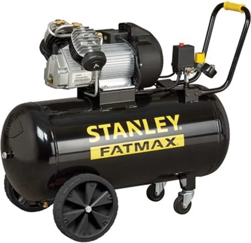 Professionele Compressor - Oliegesmeerd - Horizontaal - 100 L / 3 pk / 10 bar van Stanley, Zwart – productafbeelding