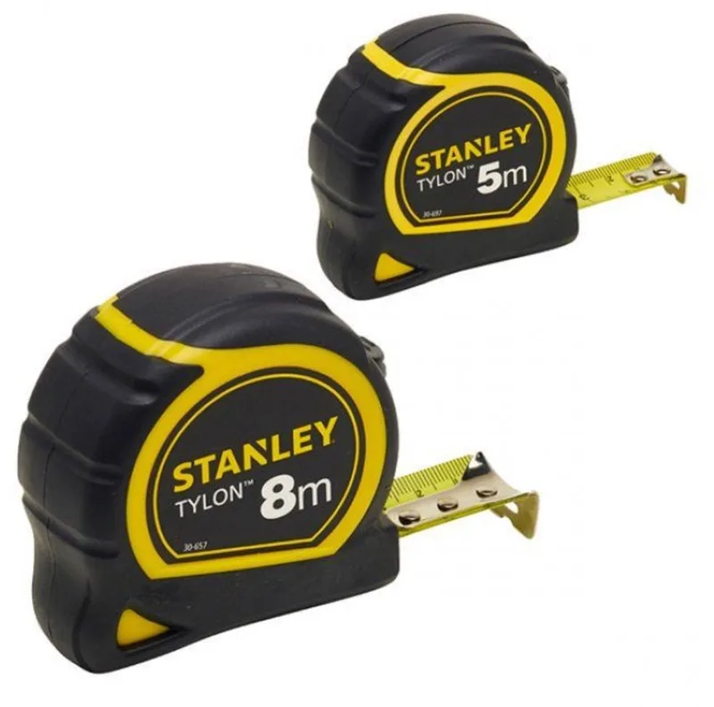 Promopack rolmaat Tylon 8m + 5m [24] - STHT0-74260 van Stanley, Zwart – productafbeelding
