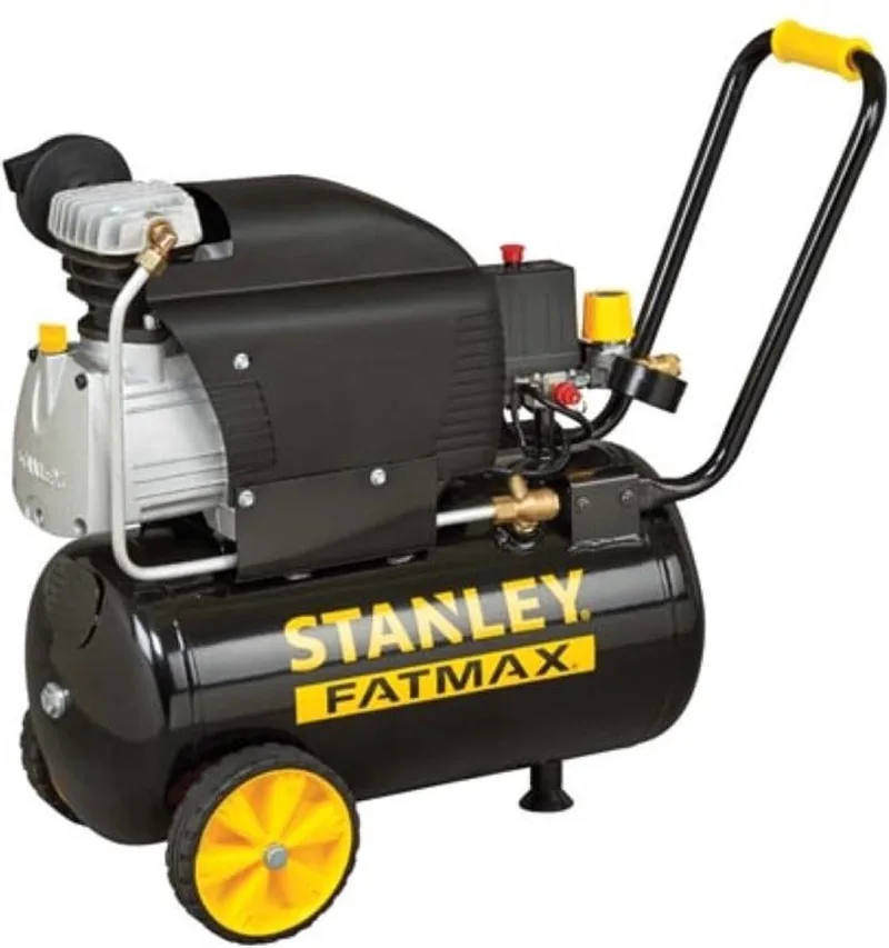 Robuuste Compressor met Directe Aandrijving en Olie­smering – 2 PK – 24 L – 8 Bar – 570x255x590 mm de Stanley, Noir – image du produit