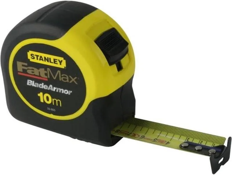 Rolmeter Blade Armor 10m - 0-33-811 van Stanley, Geel, Zwart – productafbeelding