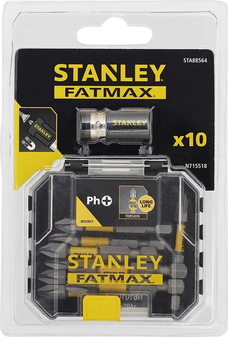 schroefbitset PH 10-delig van Stanley – productafbeelding
