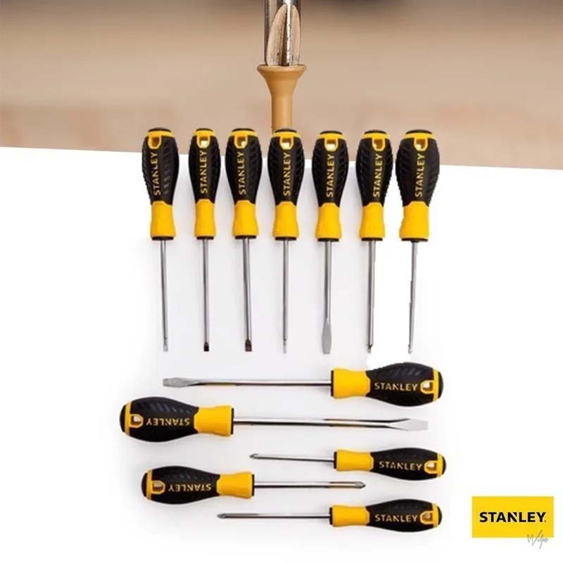 Schroevendraaierset - 12 Delig de Stanley, Noir, Jaune – image du produit