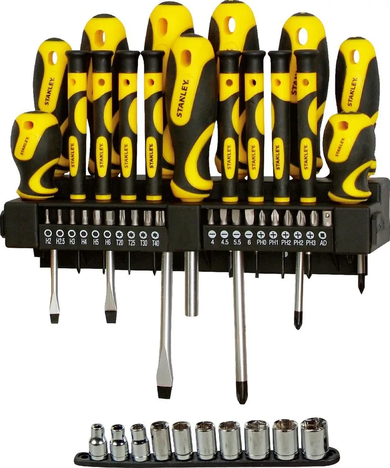 Schroevendraaierset 47-delig - STHT0-62146 von Stanley, Gelb, Schwarz – Produktbild