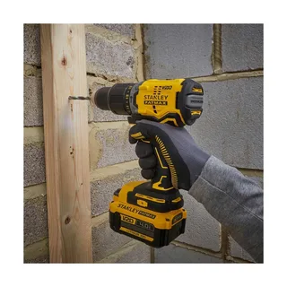 SFMCK461M2T-QW – Set met 2 stuks: klopboormachine en slagschroevendraaier, inclusief 2 V20-18V 4Ah accu’s en snellader in TSTAK-koffer. von Stanley – Produktbild 3 von 3