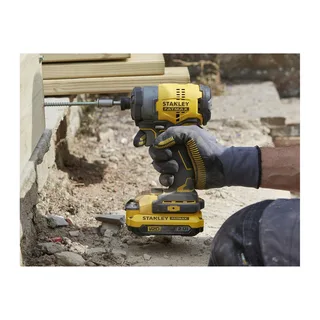 SFMCK461M2T-QW – Set met 2 stuks: klopboormachine en slagschroevendraaier, inclusief 2 V20-18V 4Ah accu’s en snellader in TSTAK-koffer. von Stanley – Produktbild 2 von 3