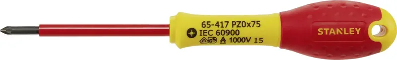 STANLEY 0-65-417 VDE Kreuzschlitz-Schraubendreher PZ 0 Klingenlänge: 75 mm DIN EN 60900 von Stanley – Produktbild 1 von 2