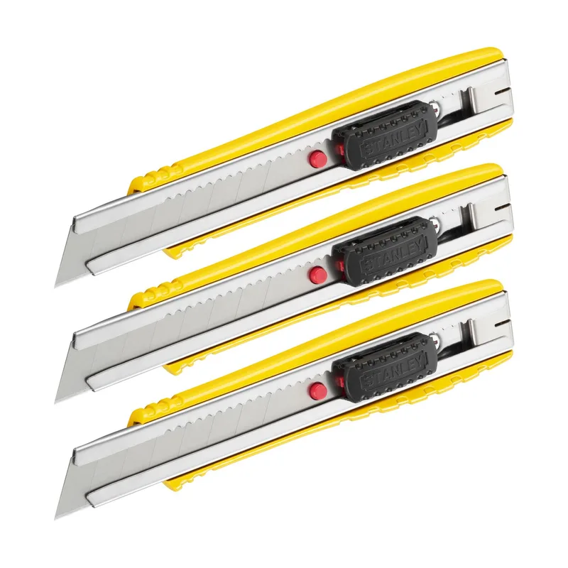 Stanley 18mm afbreekmes metaal 3-pack - FATMAX - FMHT10421-0 van Stanley – productafbeelding
