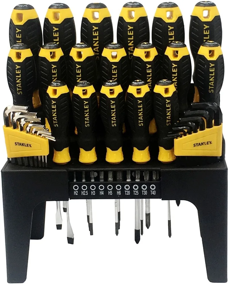 Stanley 44-delige Schroevendraaierset met Houders – Sleuf, Phillips, Pozi, Torx, Bits en Inbussleutels de Stanley – image du produit