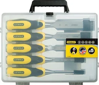 Steekbeitelset Dynagrip 5Dlg. (6.12.18.25.32 mm) - 2-16-885 fra Stanley – produktbillede 1 af 2
