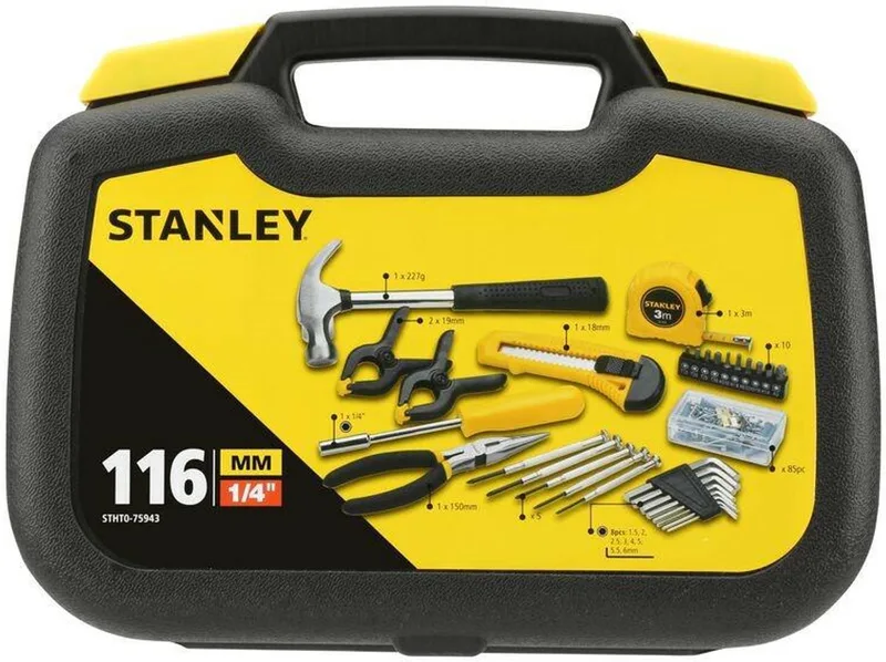 STHT0-75943 - Gereedschapskoffer - 80-delig - Ergonomische Handgreep de Stanley, Jaune – image du produit