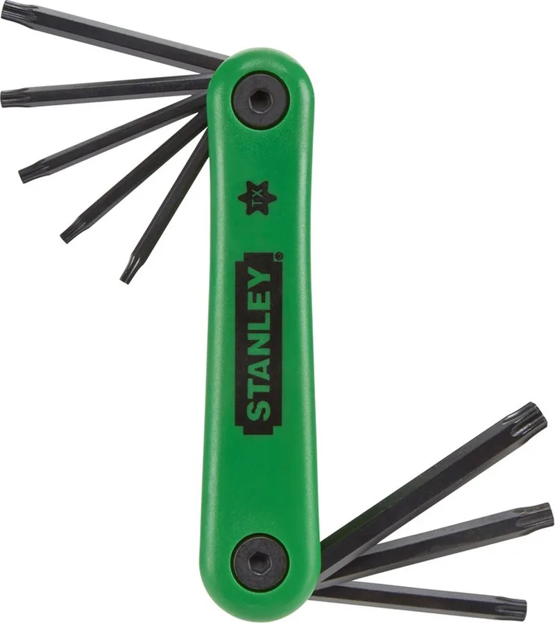 Stiftsleutelset 8 Dlg T9-T40 van Stanley, Groen – productafbeelding