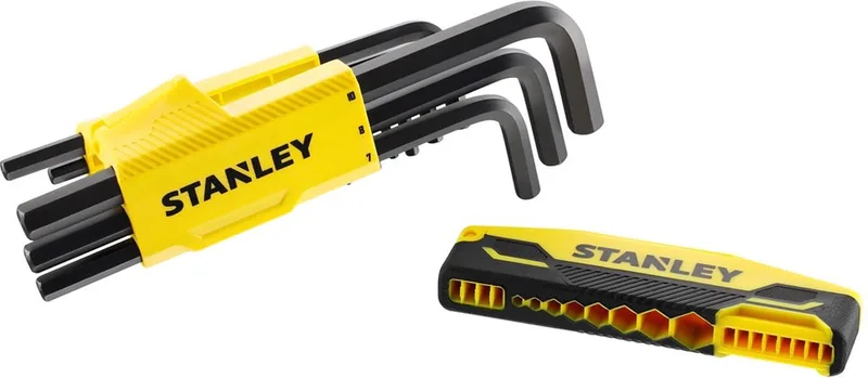 Stiftsleutelset 9Dlg Hex Grip de Stanley, Gris, Noir – image du produit