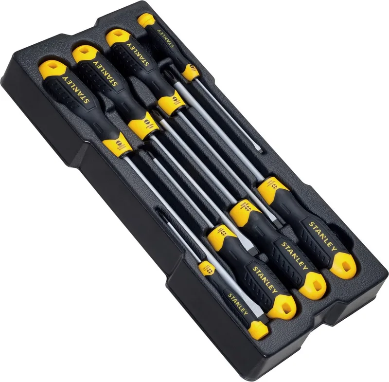 STMT1-74181 Transmodule Cushiongrip Schroevendraaiers 8-Delig de Stanley, Jaune – image du produit