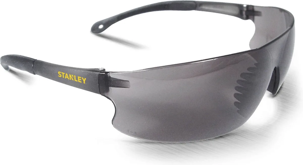 SY120 veiligheidsbril - montuurloos - 1 stuk - kleur met krasbestendige lens van Stanley, Smoke – productafbeelding