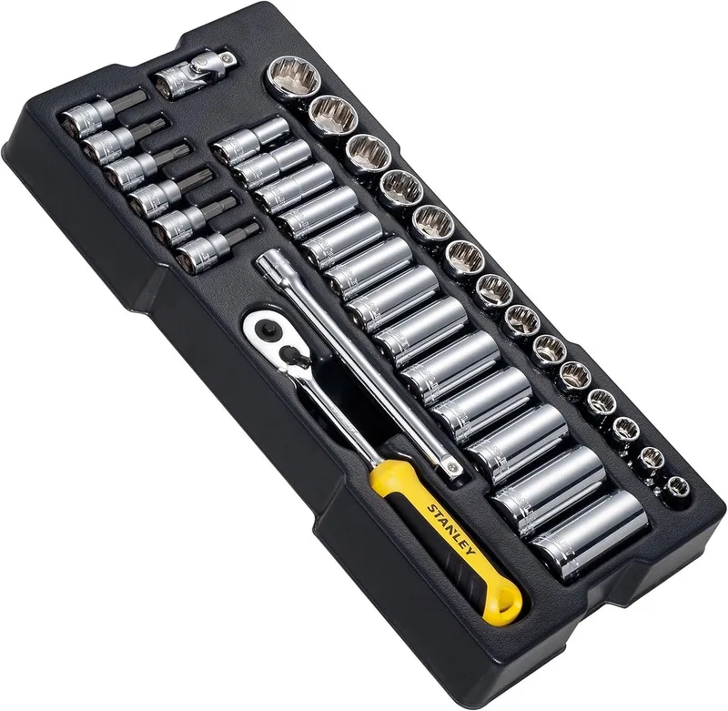 Transmodule Serie - Dopsleutelset - 3/8" - 36 Stuks - Professioneel by Stanley, Yellow – product image