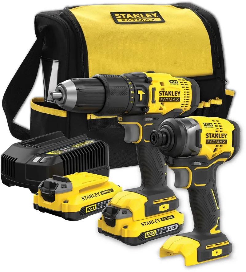 V20 18V Schroef-/klopboormachine + Slagschroevendraaier in softbag (met 2x 2.0Ah accu en lader) SFMCK465D2S-QW by Stanley – product image