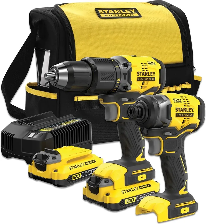 V20 - Accuboormachine Combinatieset - 18V - Brushless - 2x2.0Ah de Stanley – image du produit