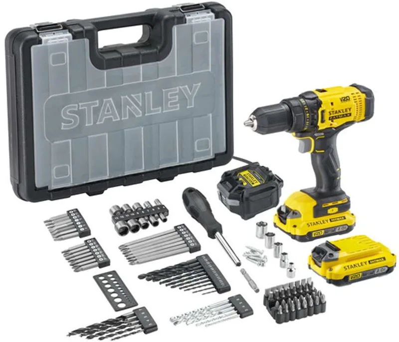 V20 - Schroefmachine - 18V - 2x2.0Ah - Klopboormachine van Stanley – productafbeelding