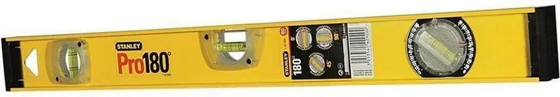 Waterpas I-Beam 600mm 3L met 180° Libel by Stanley, Yellow, Black – product image 1 of 4